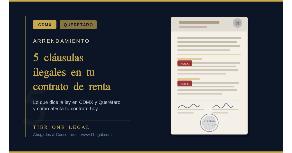 5 cláusulas ilegales que tiene la mayoría de los contratos de renta en CDMX y Querétaro